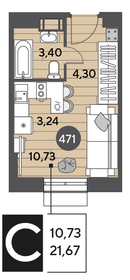 21,7 м², квартира-студия 4 537 698 ₽ - изображение 18
