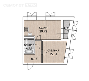 38,9 м², 2-комнатная квартира 6 990 000 ₽ - изображение 26