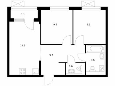 Квартира 51,1 м², 2-комнатная - изображение 1