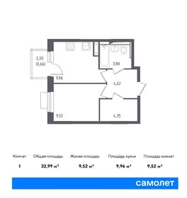 Квартира 33 м², 1-комнатная - изображение 1