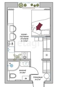 Квартира 27,5 м², 1-комнатная - изображение 2