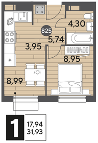 31 м², 1-комнатная квартира 7 450 000 ₽ - изображение 48