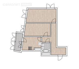 48,5 м², 3-комнатная квартира 7 990 000 ₽ - изображение 109