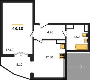 41,4 м², 1-комнатная квартира 3 825 291 ₽ - изображение 19