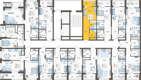 21,7 м², 1-комнатная квартира 6 150 000 ₽ - изображение 153