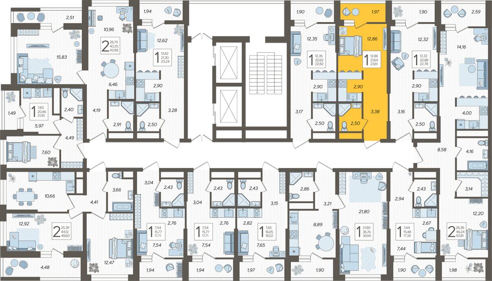25,2 м², апартаменты-студия 13 400 000 ₽ - изображение 86