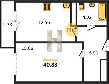 Квартира 40,8 м², 1-комнатная - изображение 1