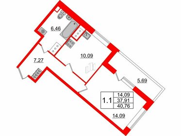 47 м², 1-комнатная квартира 9 500 000 ₽ - изображение 120