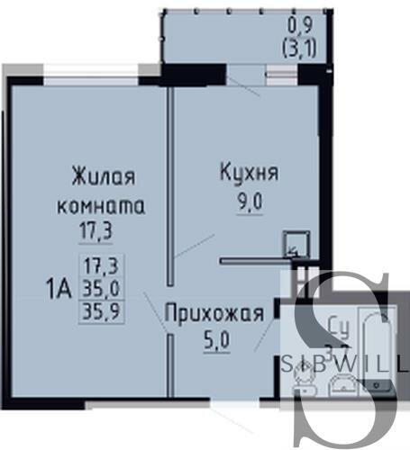 35,9 м², 1-комнатная квартира 4 240 000 ₽ - изображение 22