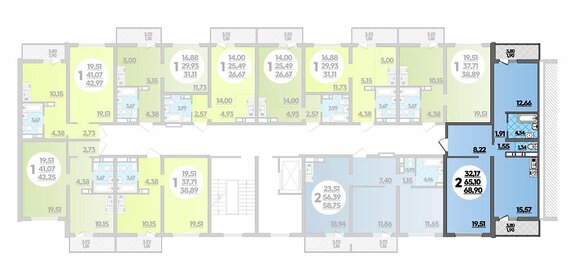 68,8 м², 3-комнатная квартира 7 100 000 ₽ - изображение 25