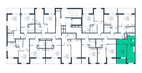 38,5 м², 1-комнатная квартира 5 236 000 ₽ - изображение 25