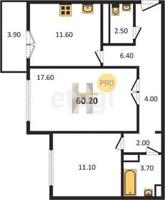 Квартира 60 м², 2-комнатная - изображение 1