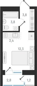 Квартира 22,3 м², студия - изображение 1