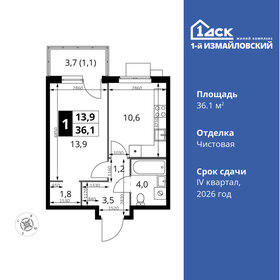 36,1 м², 1-комнатная квартира 13 815 470 ₽ - изображение 46