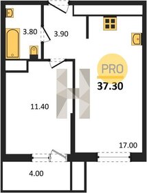 Квартира 37,3 м², 1-комнатная - изображение 1