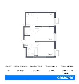 50,3 м², 2-комнатная квартира 16 641 403 ₽ - изображение 36