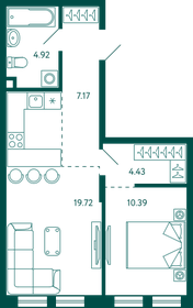 49,3 м², 1-комнатная квартира 4 700 000 ₽ - изображение 94