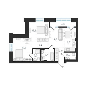 72,4 м², 3-комнатная квартира 12 800 000 ₽ - изображение 23