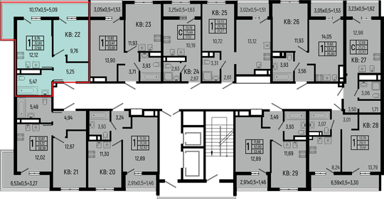 45,6 м², 1-комнатная квартира 10 040 000 ₽ - изображение 69