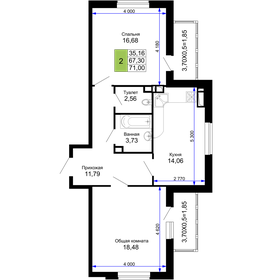 83,1 м², 2-комнатная квартира 7 830 001 ₽ - изображение 6