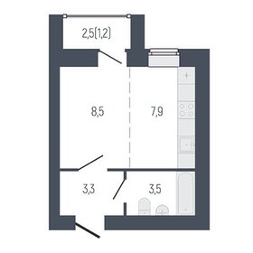 Квартира 24,7 м², 1-комнатная - изображение 1