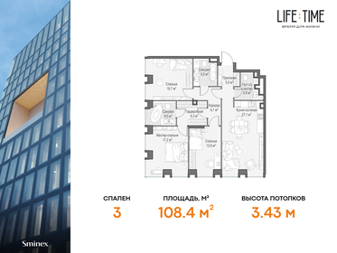 108,4 м², 4-комнатная квартира 110 360 000 ₽ - изображение 33