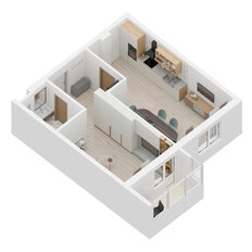 Квартира 53,1 м², 1-комнатная - изображение 2