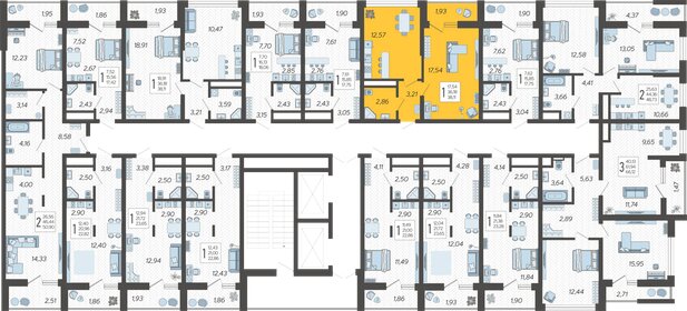 21,7 м², 1-комнатные апартаменты 16 560 000 ₽ - изображение 114