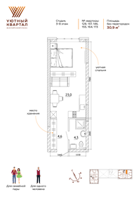 30,9 м², 1-комнатная квартира 4 573 200 ₽ - изображение 18