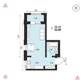 30 м², 1-комнатная квартира 4 100 000 ₽ - изображение 39