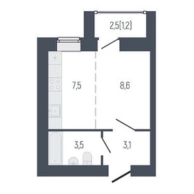 18,4 м², квартира-студия 2 350 000 ₽ - изображение 102