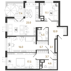 99,6 м², 3-комнатная квартира 27 950 020 ₽ - изображение 22