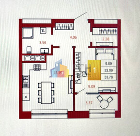 Квартира 34 м², 1-комнатная - изображение 1