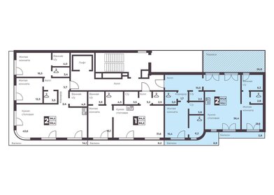 Квартира 113,1 м², 2-комнатная - изображение 2