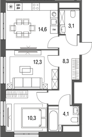 54,6 м², 2-комнатная квартира 17 500 000 ₽ - изображение 71