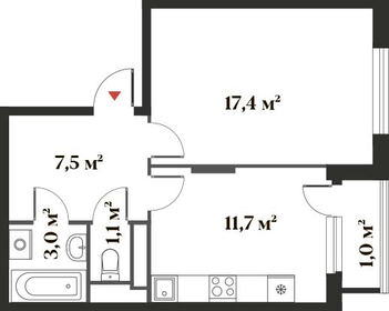 41 м², 1-комнатная квартира 6 990 000 ₽ - изображение 50