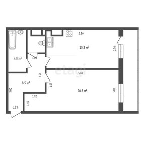 Квартира 51,6 м², 1-комнатная - изображение 4