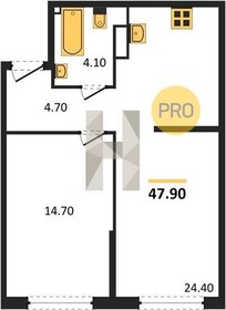 Квартира 47,9 м², 1-комнатная - изображение 1