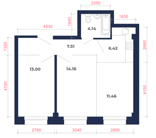 49 м², 3-комнатная квартира 4 700 000 ₽ - изображение 91