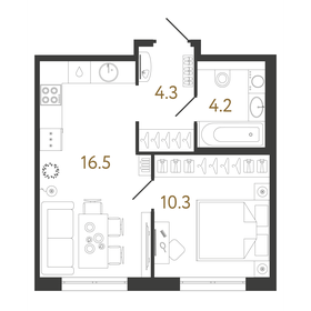 34,5 м², 1-комнатная квартира 9 914 544 ₽ - изображение 1