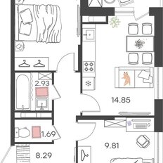 Квартира 50,8 м², 3-комнатная - изображение 2