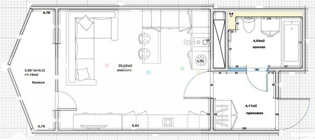 Квартира 30,1 м², студия - изображение 1