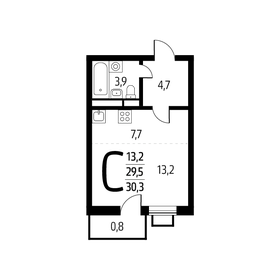 30,7 м², апартаменты-студия 8 890 400 ₽ - изображение 89