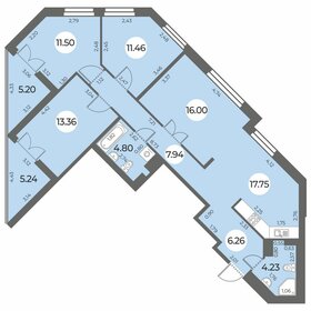 Квартира 98,5 м², 4-комнатная - изображение 1