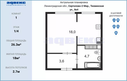 22 м², квартира-студия 4 150 000 ₽ - изображение 75