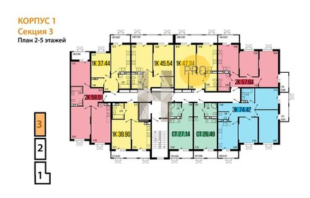 Квартира 58,9 м², 2-комнатная - изображение 2