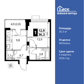 Квартира 36,3 м², 1-комнатная - изображение 1