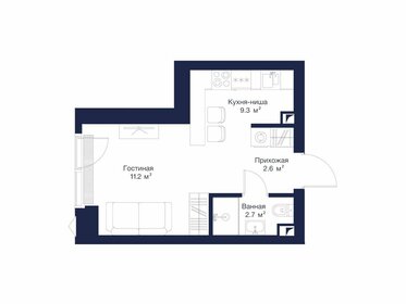 Квартира 25,8 м², 1-комнатная - изображение 1