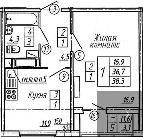 Квартира 38,3 м², 1-комнатная - изображение 1