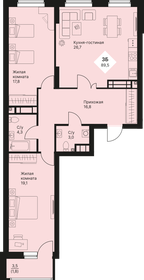 105 м², 3-комнатная квартира 14 900 000 ₽ - изображение 119